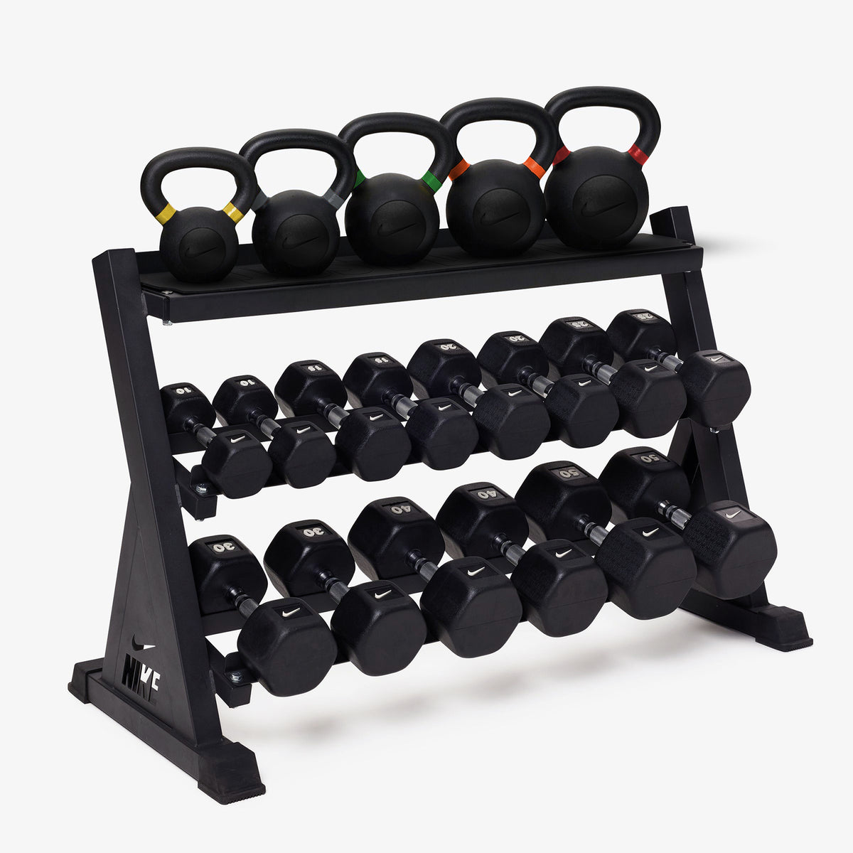 Black/White / 10-50 lb / Cast Iron - Black / 35-70 lb