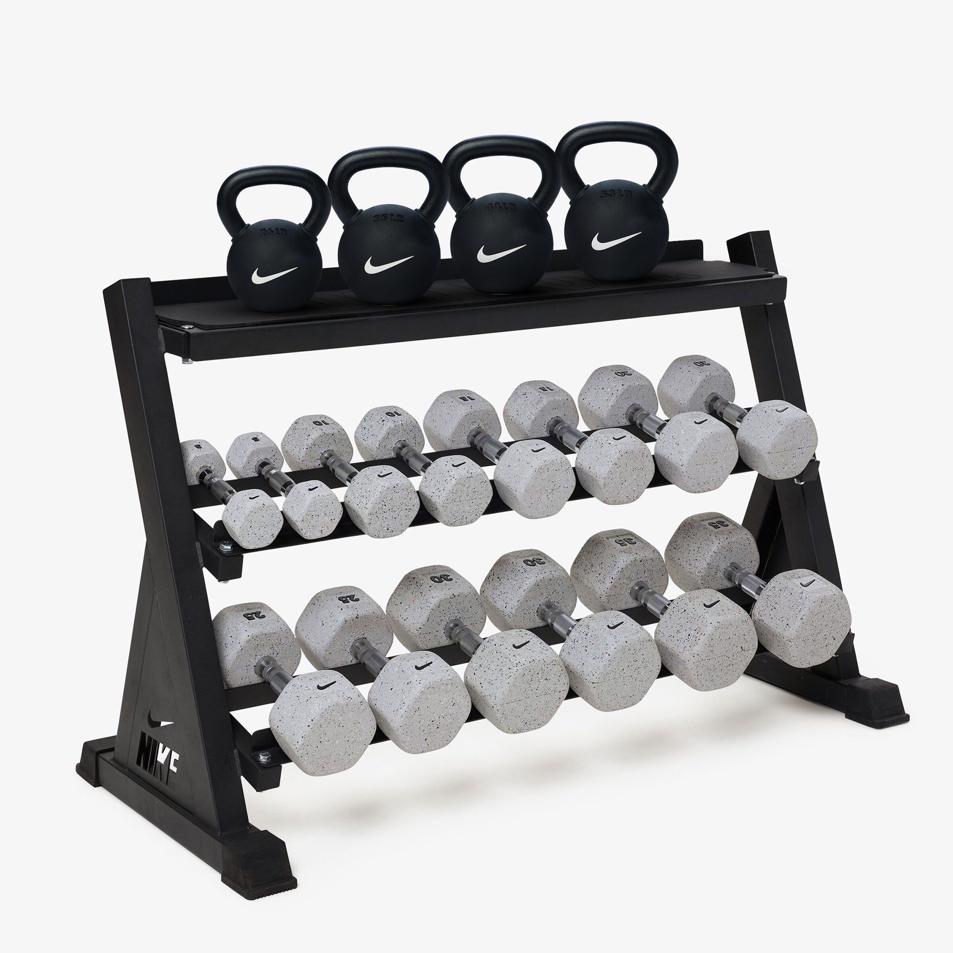 Nike Grind / 5-35 lb / Rubber Coated - Black/White / 26-53 lb