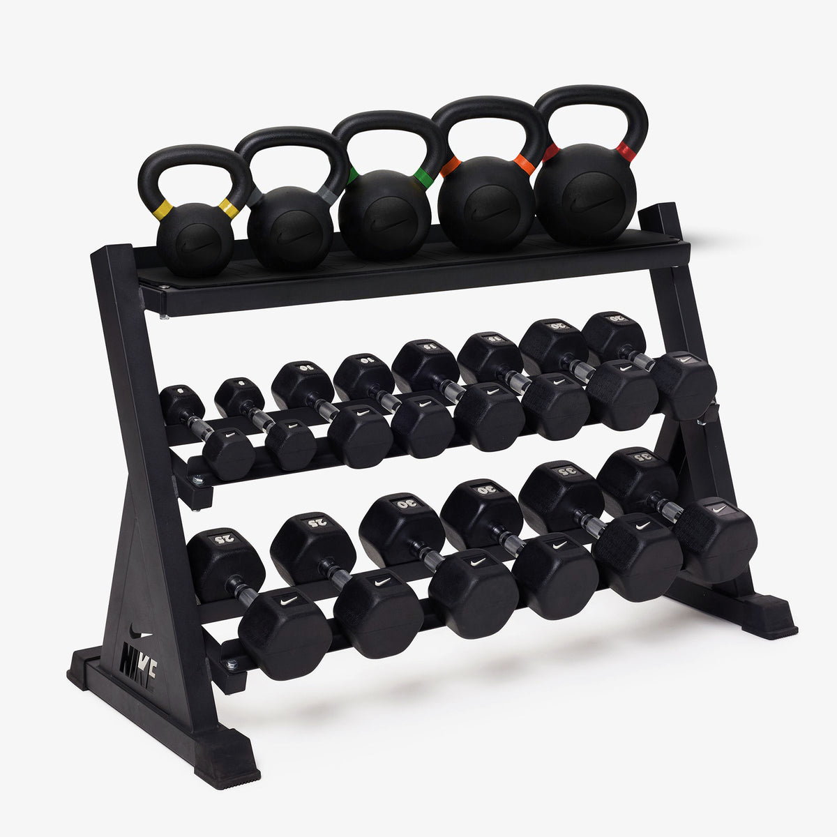 Black/White / 5-35 lb / Cast Iron - Black / 35-70 lb