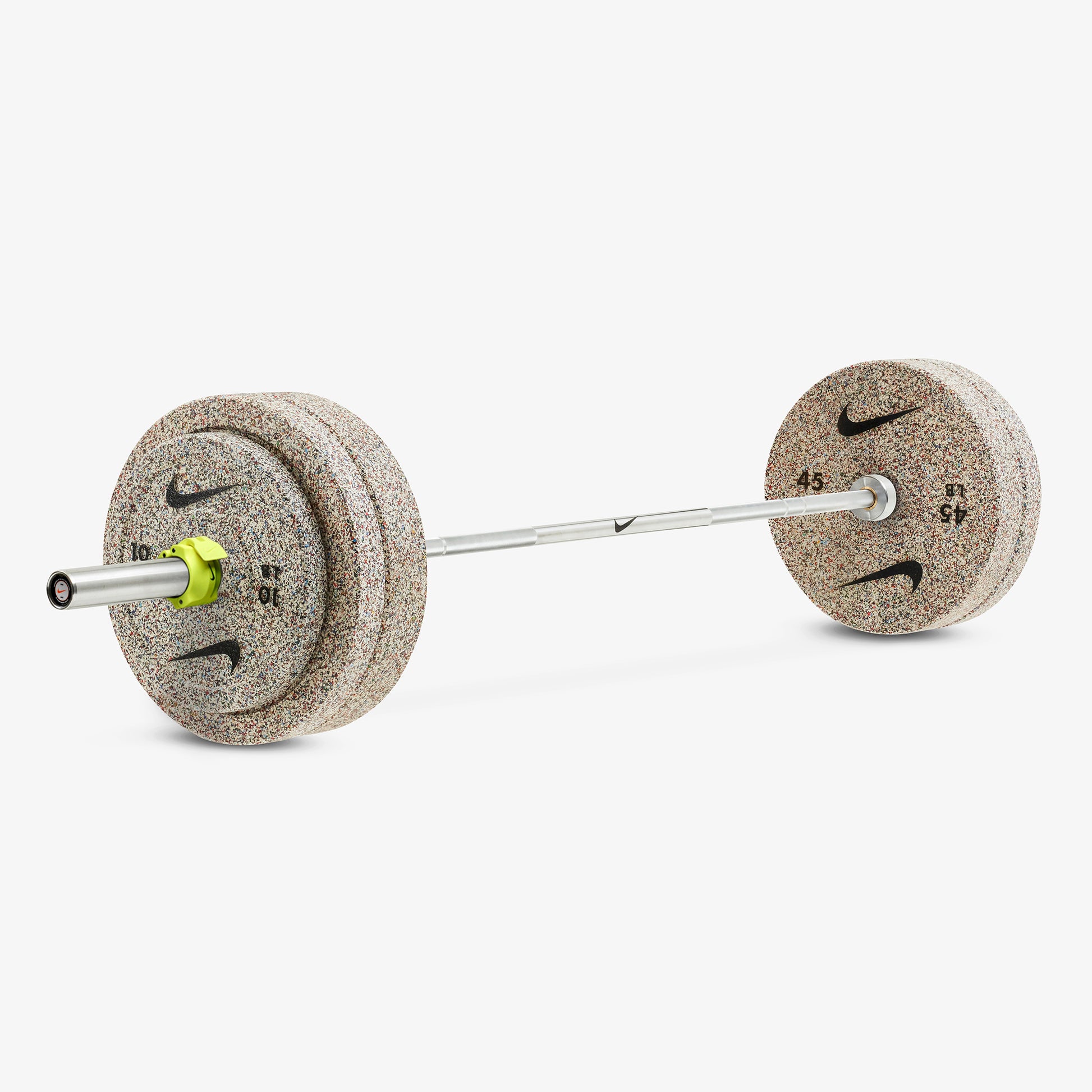 20 kg Nike Chrome Swoosh / Nike Grind Bumper Plates / Volt/Black