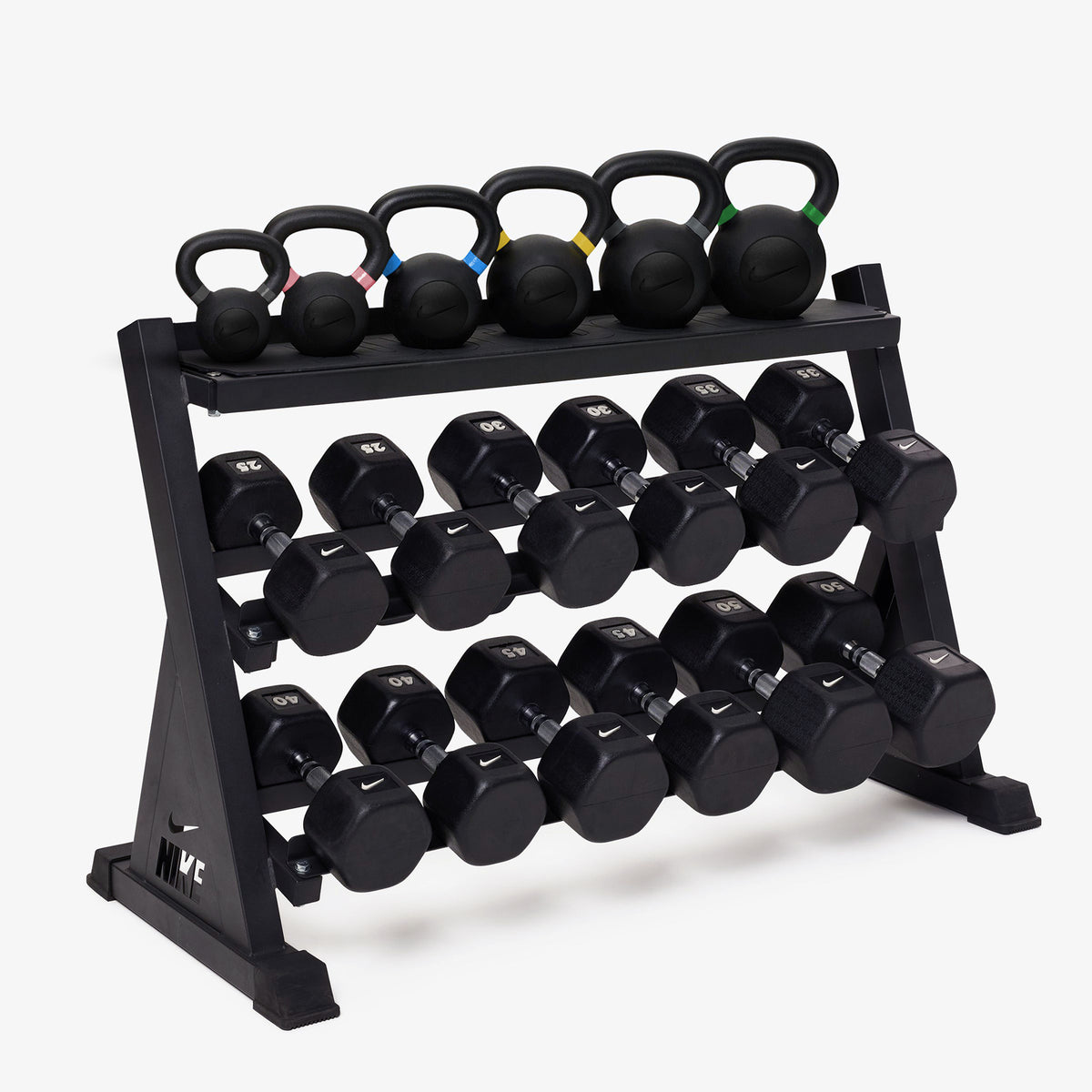 Black/White / 25-50 lb / Cast Iron - Black / 26-53 lb
