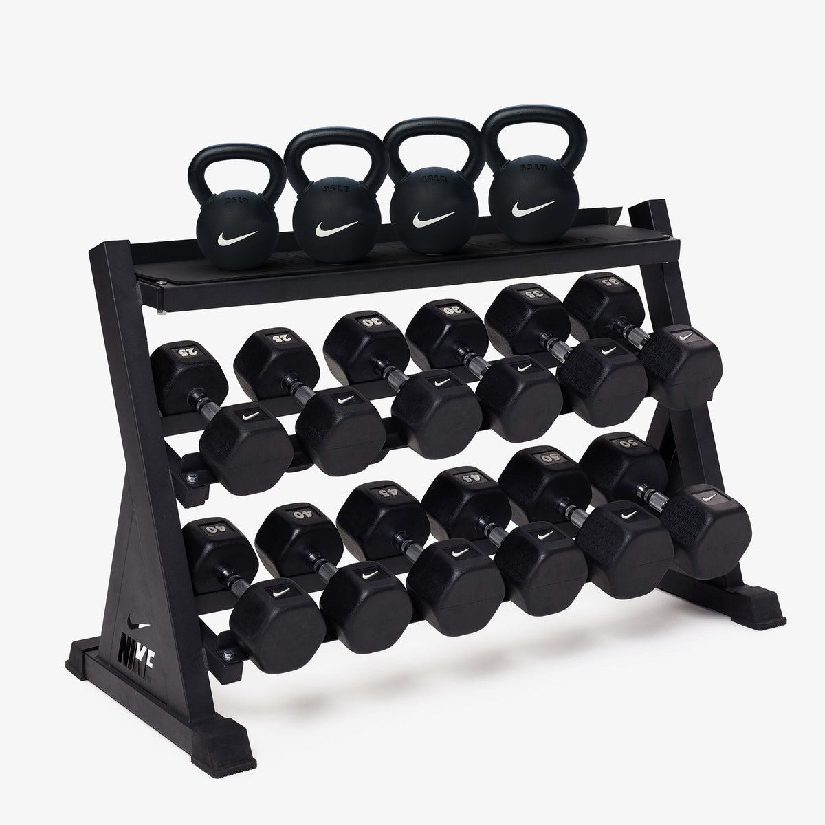 Black/White / 25-50 lb / Rubber Coated - Black/White / 26-53 lb