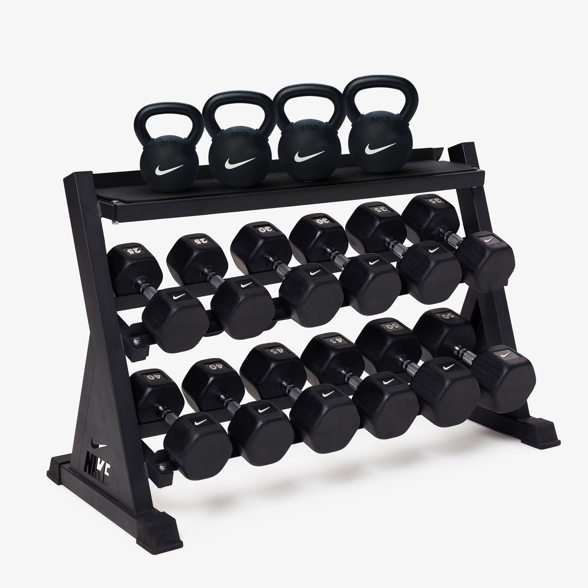 Black/White / 25-50 lb / Rubber Coated - Black/White / 26-53 lb