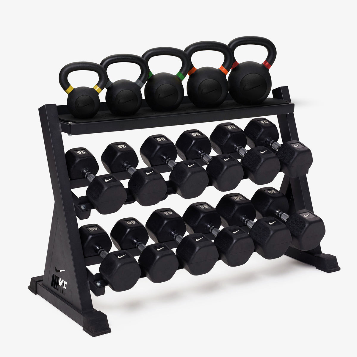 Black/White / 25-50 lb / Cast Iron - Black / 35-70 lb
