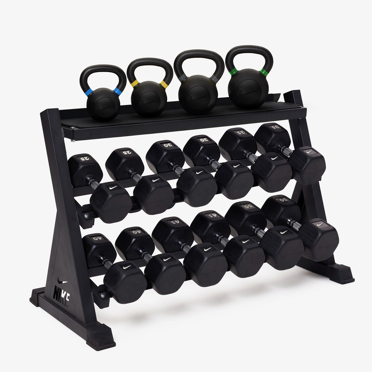 Black/White / 25-50 lb / Cast Iron - Black / 26-53 lb