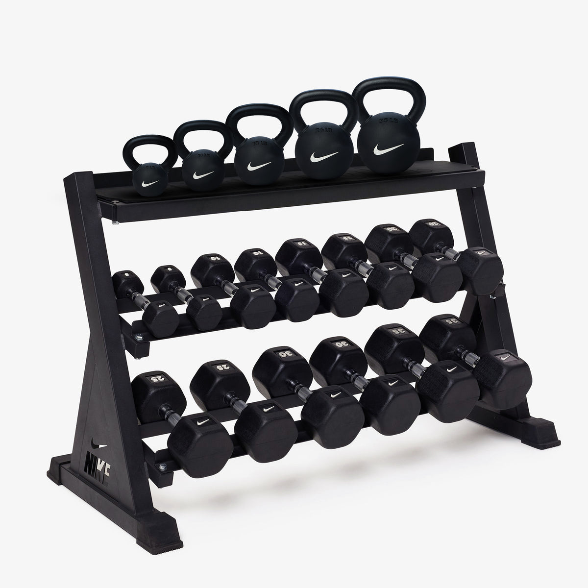 Black/White / 5-35 lb / Rubber Coated - Black/White / 9-35 lb