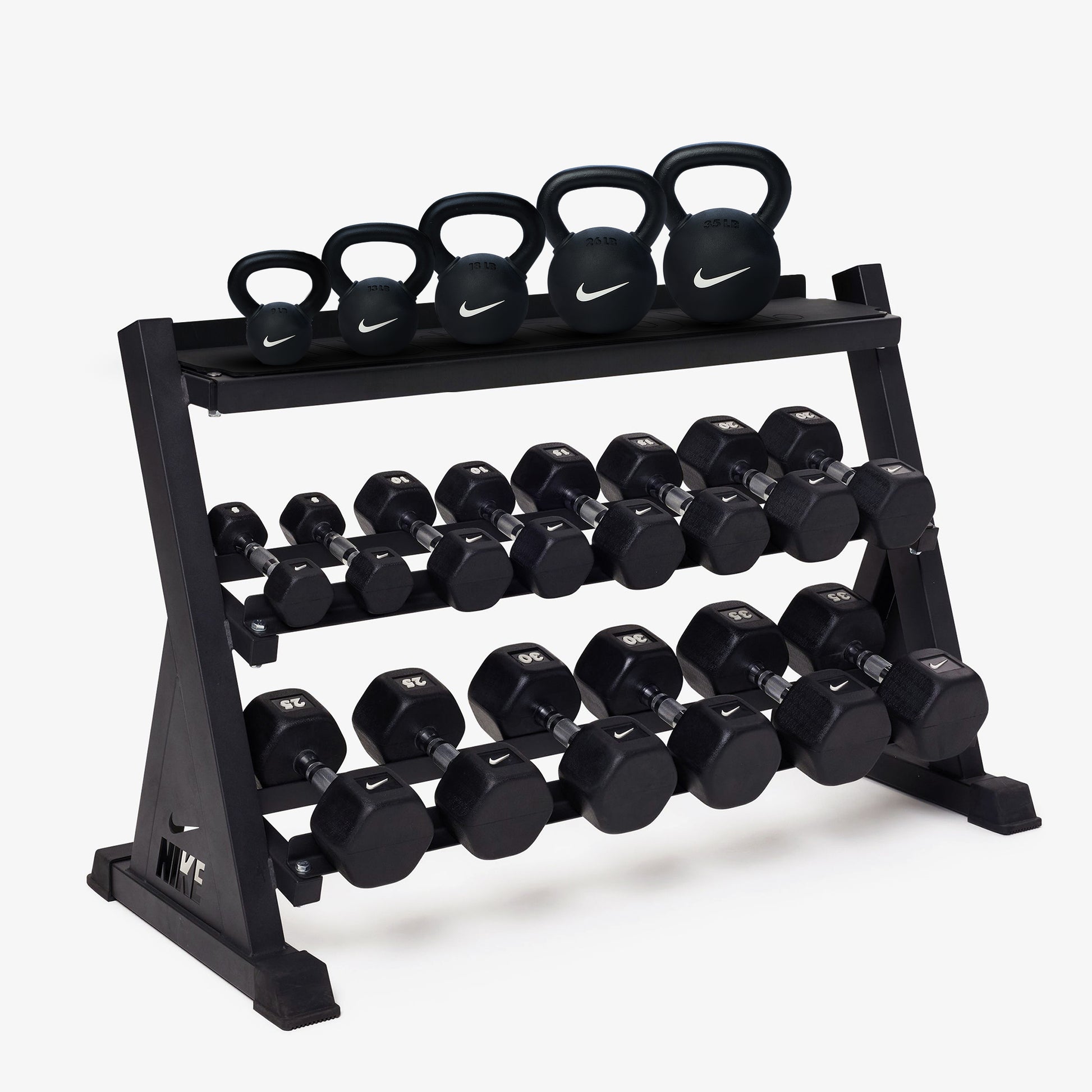 Black/White / 5-35 lb / Rubber Coated - Black/White / 9-35 lb