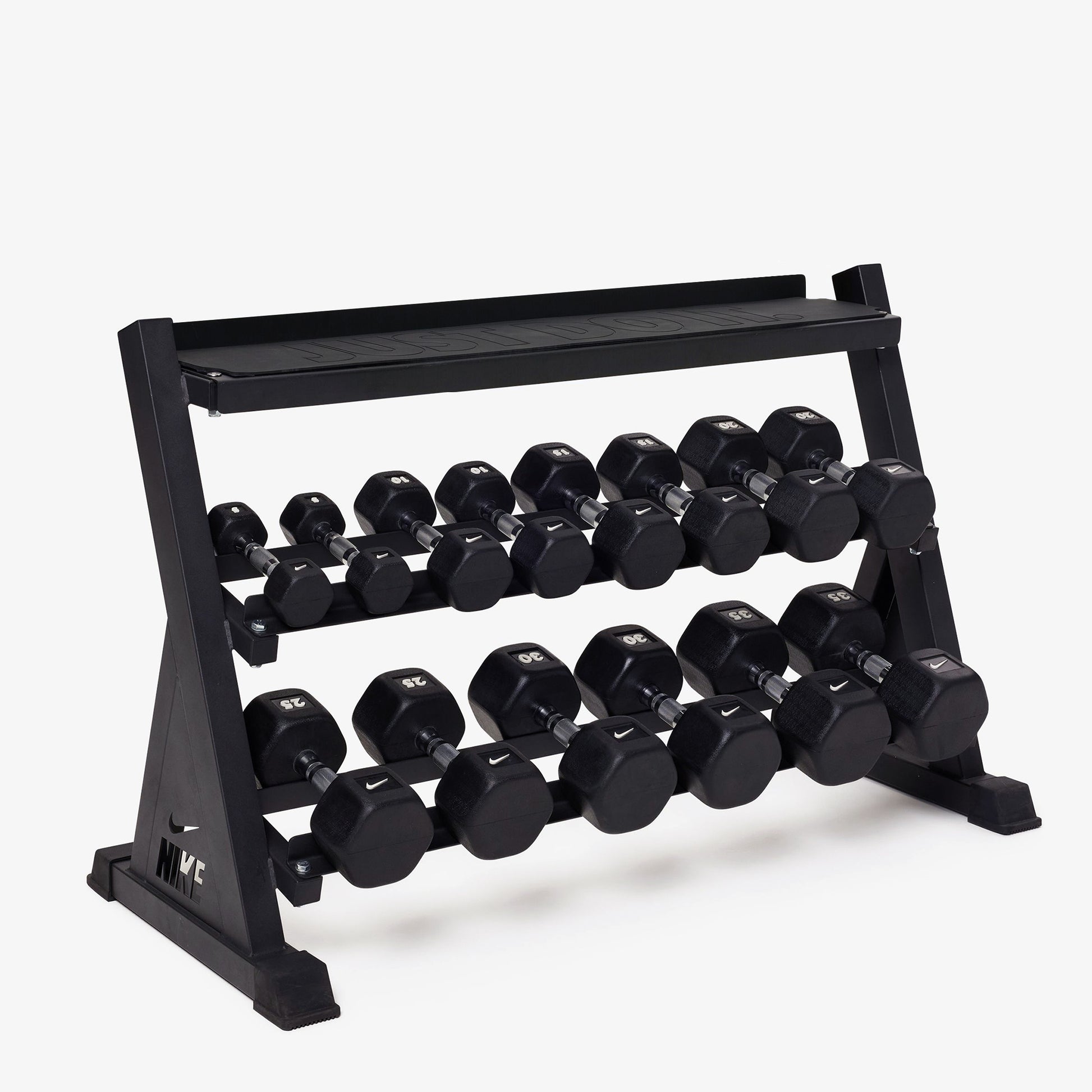 Black/White / 5-35 lb pairs / No Kettlebells