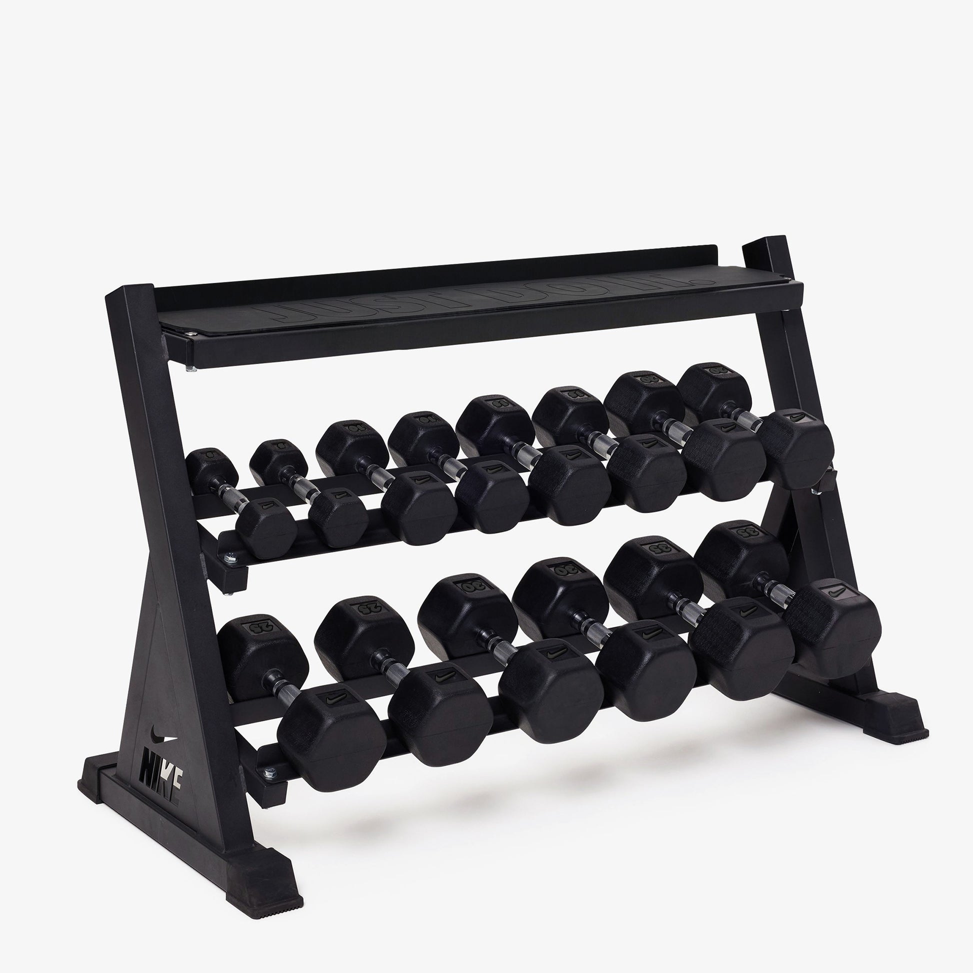 Black/Black / 5-35 lb pairs / No Kettlebells