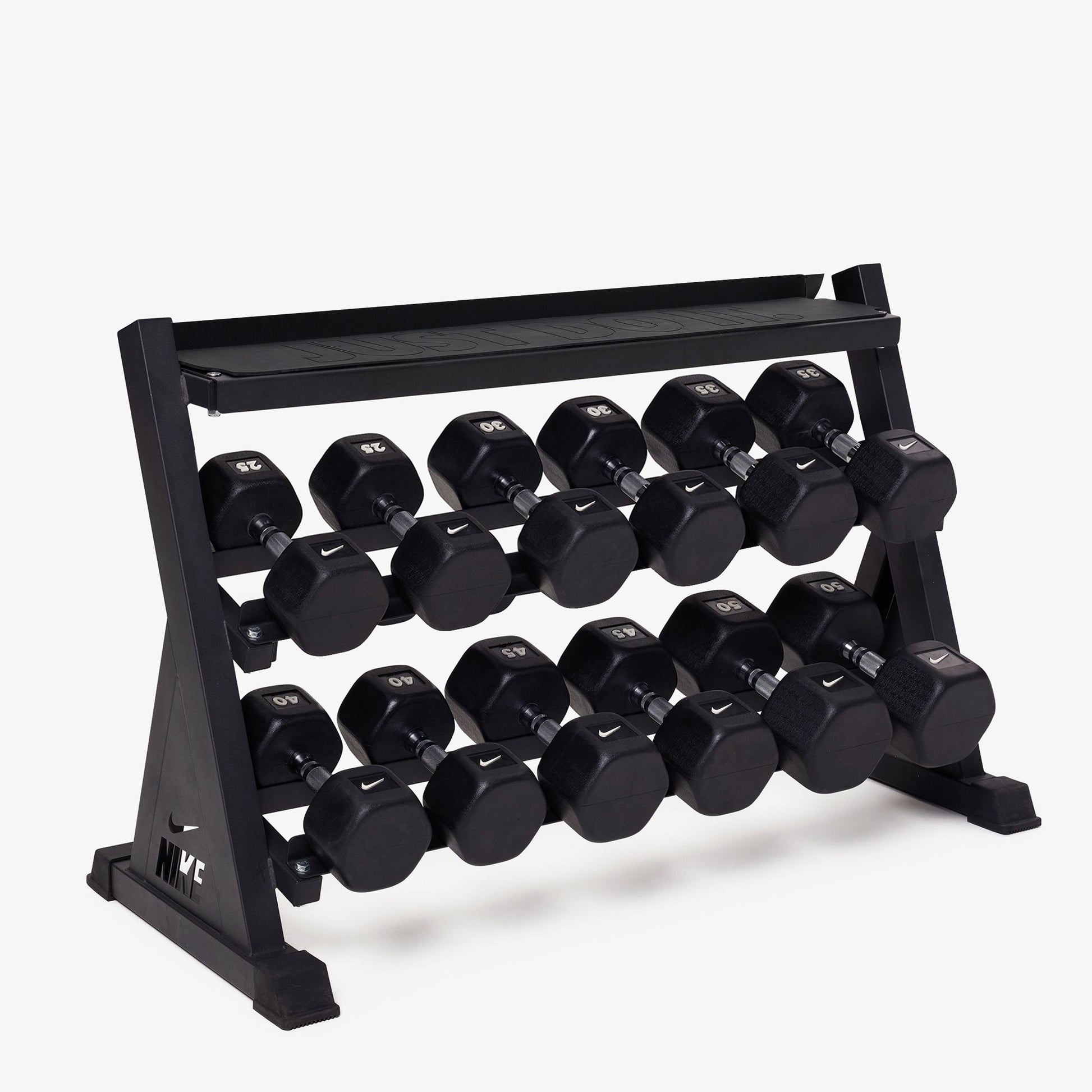 Black/White / 25-50 lb pairs / No Kettlebells