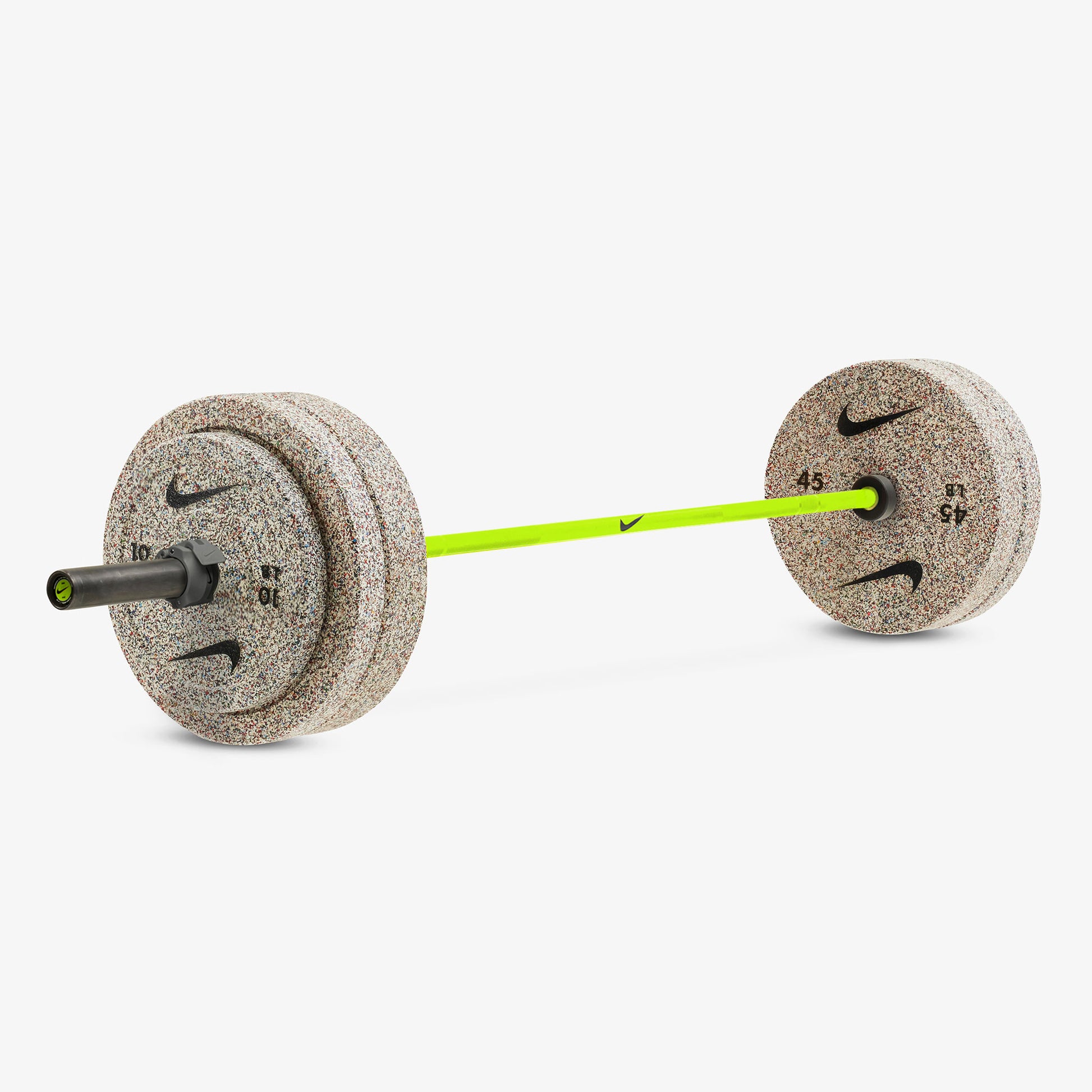 20 kg Nike Strength Shield - Volt Swoosh / Nike Grind Bumper Plates / Grey/Black