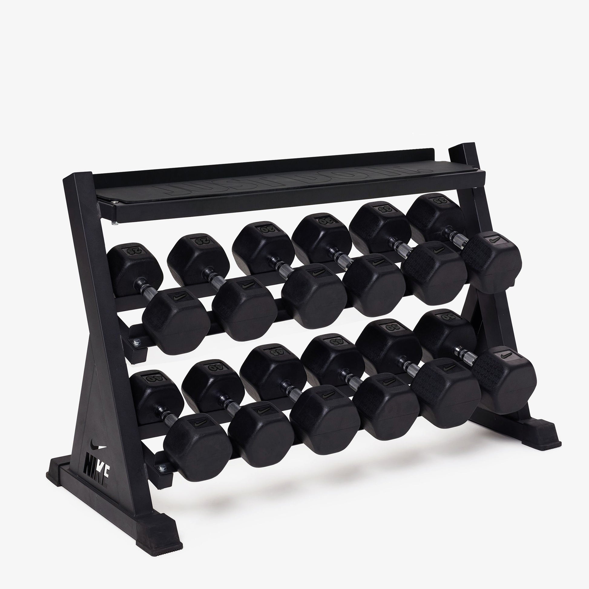 Black/Black / 25-50 lb pairs / No Kettlebells