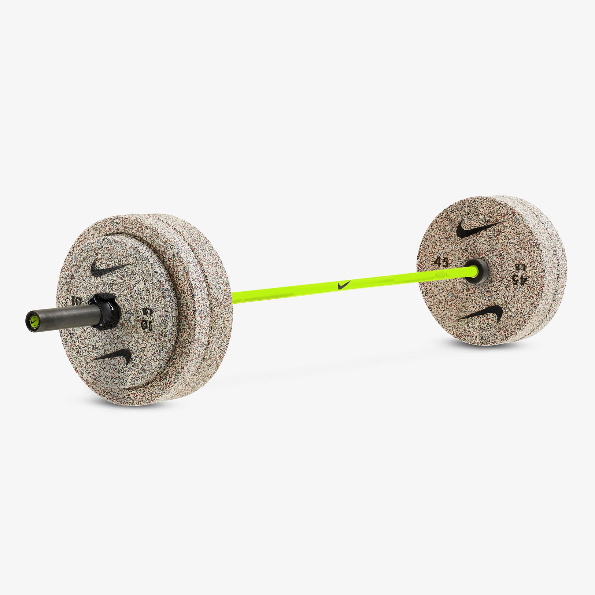 20 kg Nike Strength Shield - Volt Swoosh / Nike Grind Bumper Plates / Black/White