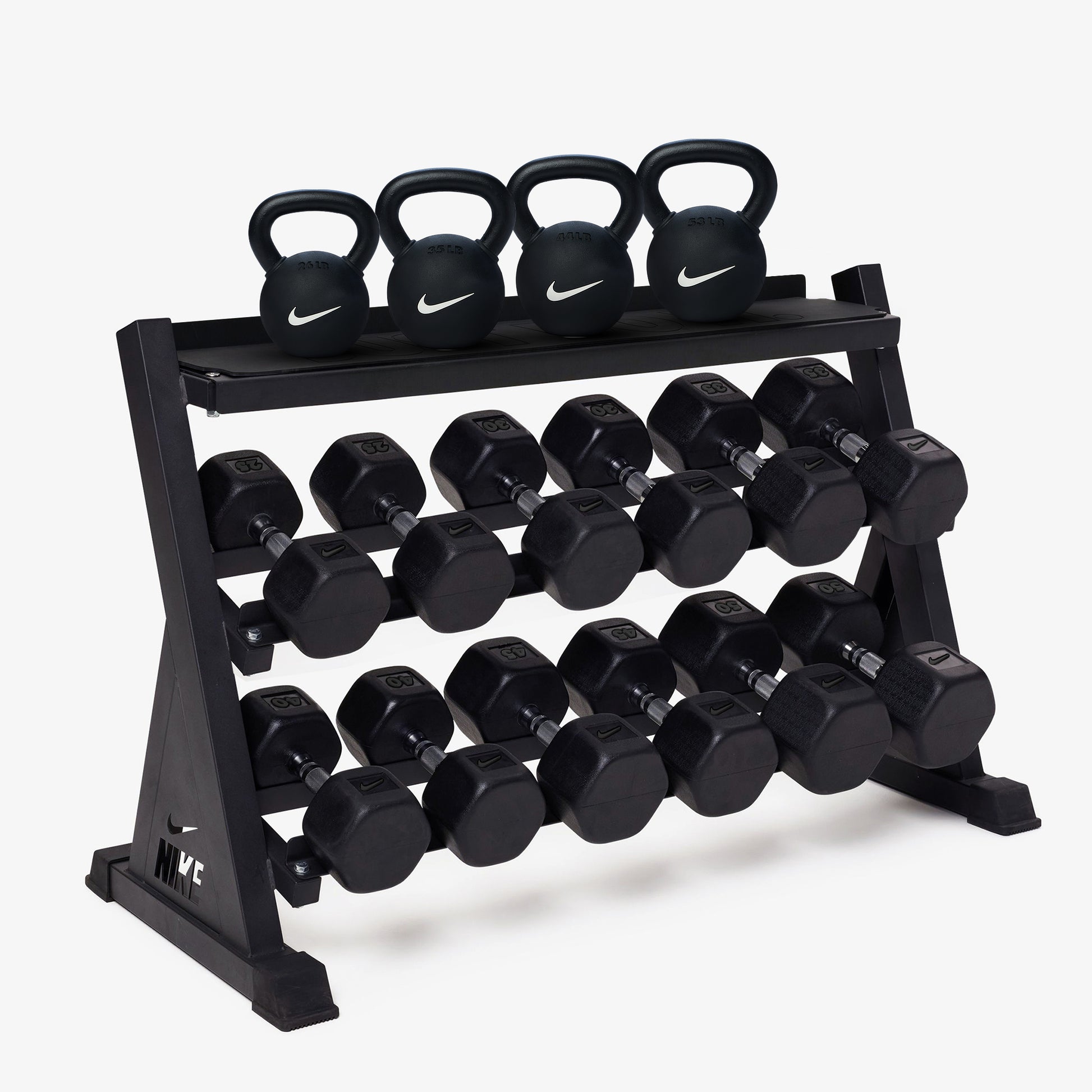 Black/Black / 25-50 lb / Rubber Coated - Black/White / 26-53 lb