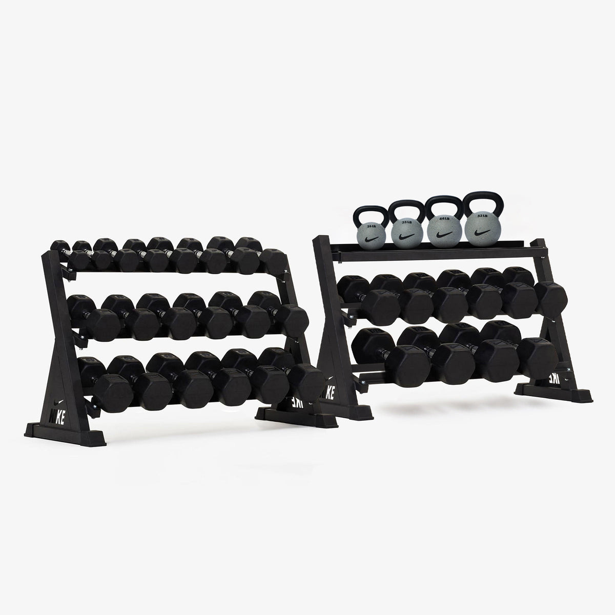 Black/Black / 5-75 lb / Rubber Coated - Nike Grind / 26-53 lb