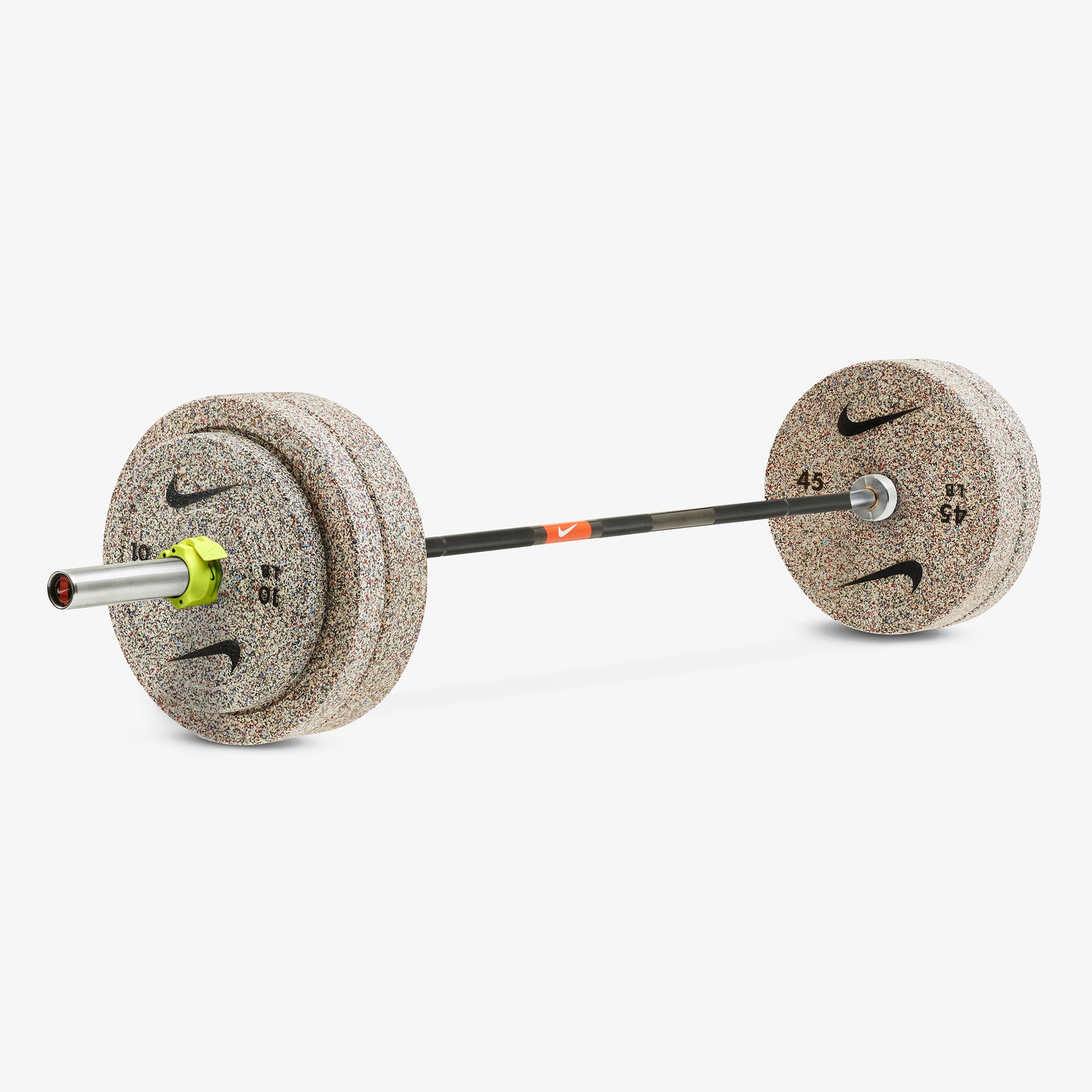 20 kg Nike 1972 Power Bar / Nike Grind Bumper Plates / Volt/Black