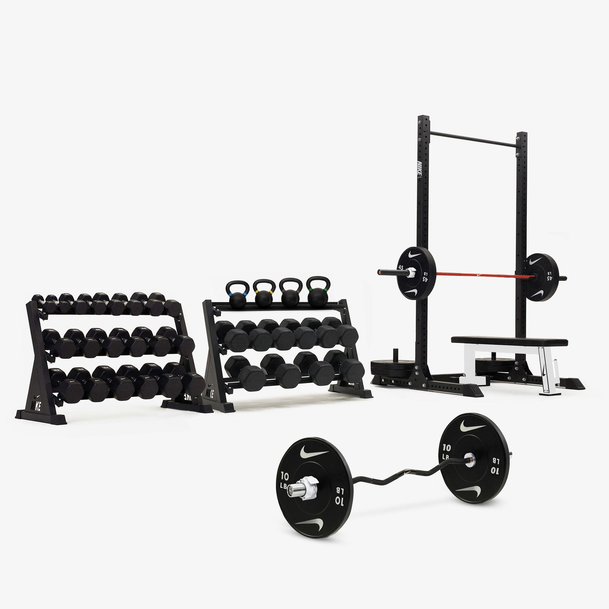 20 kg Orange SWOOSH / Black/White Bumper Plates / Black/White