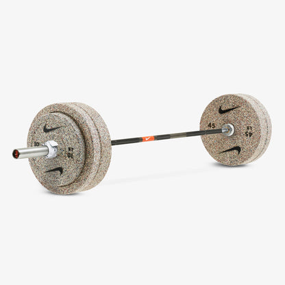 20 kg Nike 1972 Power Bar / Nike Grind Bumper Plates / White/Black