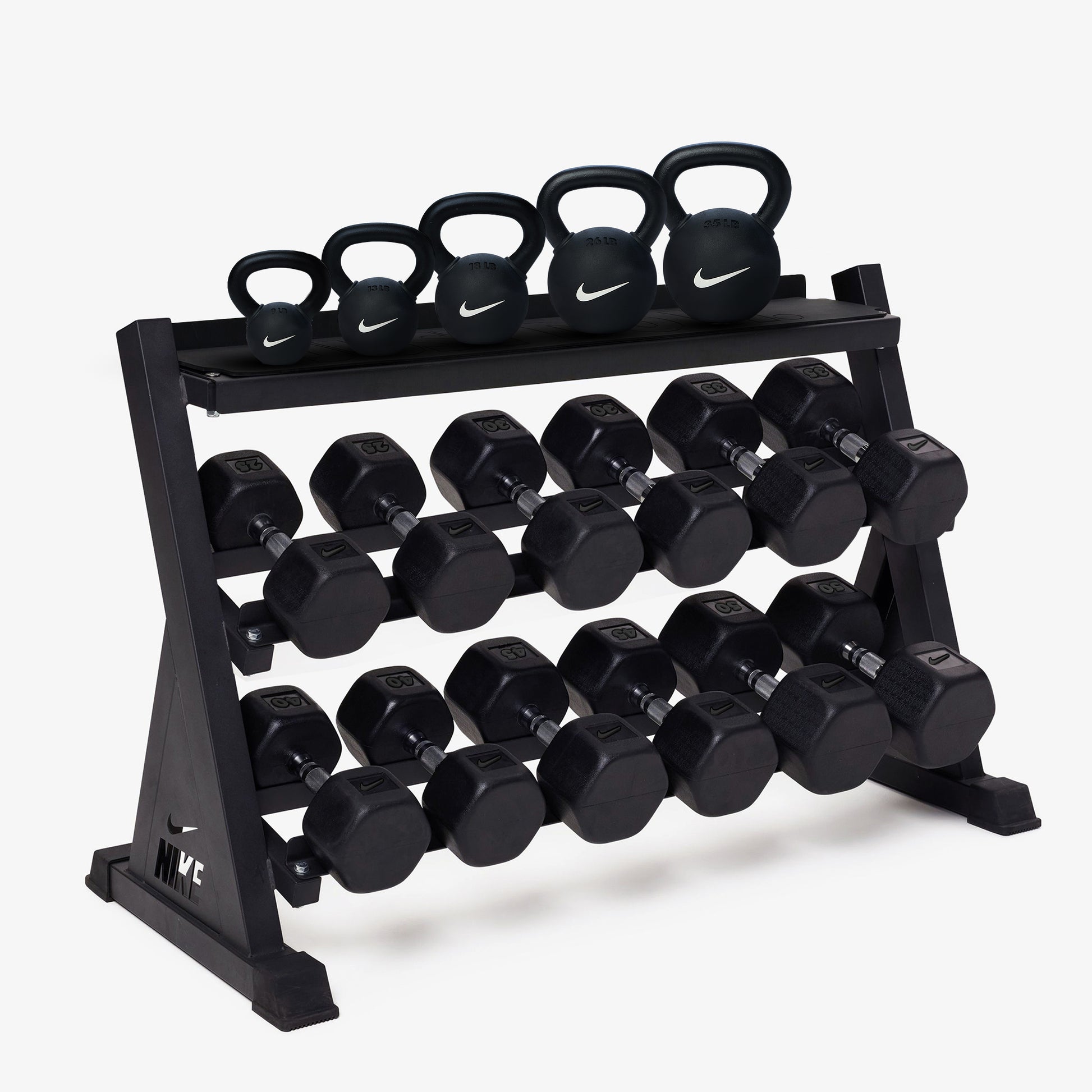 Black/Black / 25-50 lb / Rubber Coated - Black/White / 9-35 lb