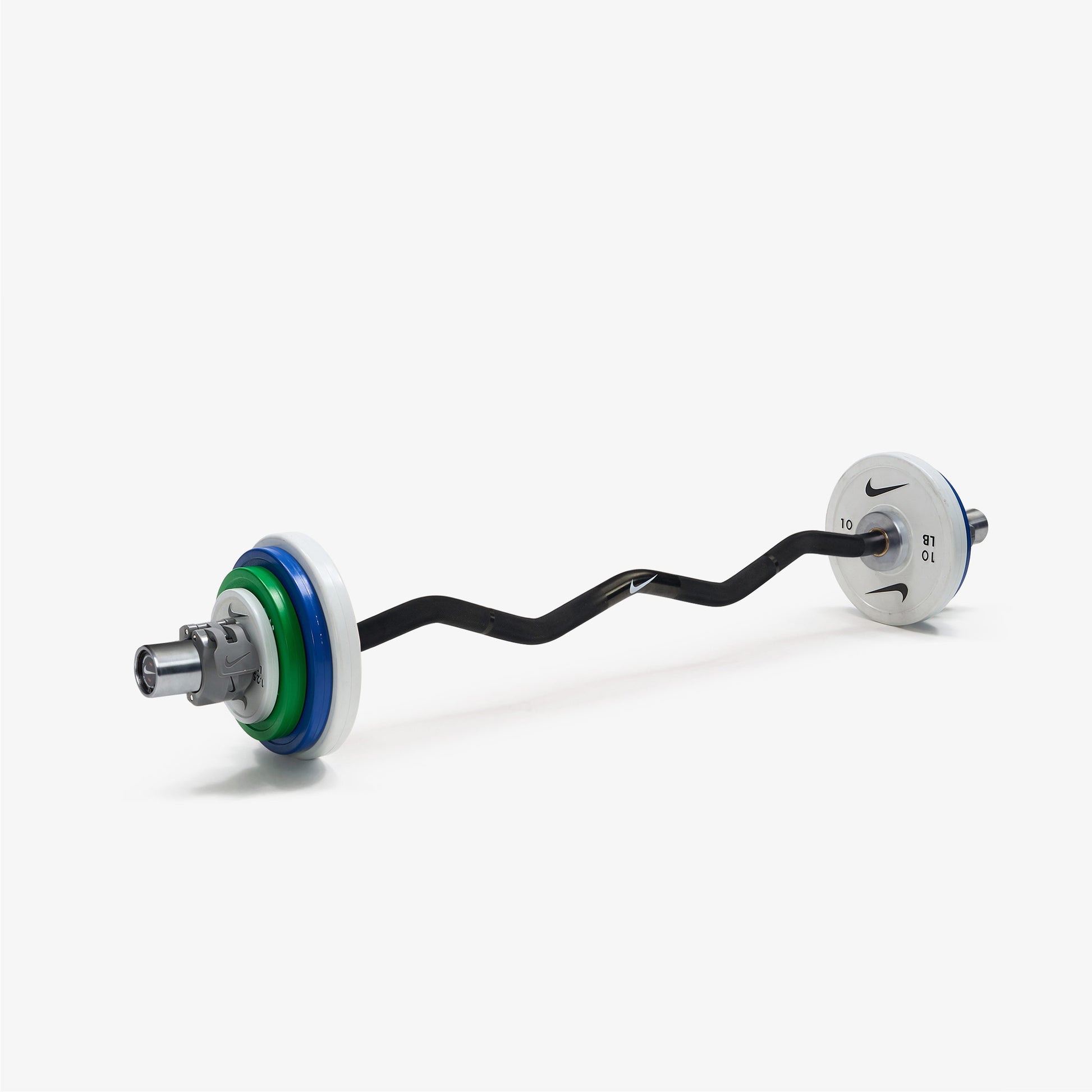 Nike Curl Bar - Black / Nike Change Plates (1.25 - 10 lb pairs) / Grey/Black