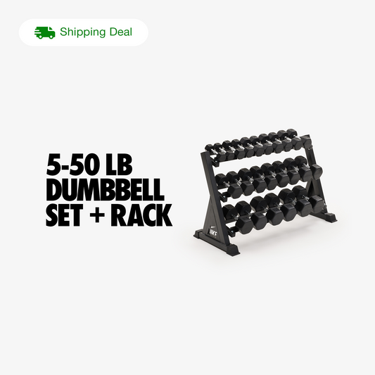 5-50 LB Dumbbell Set With Rack