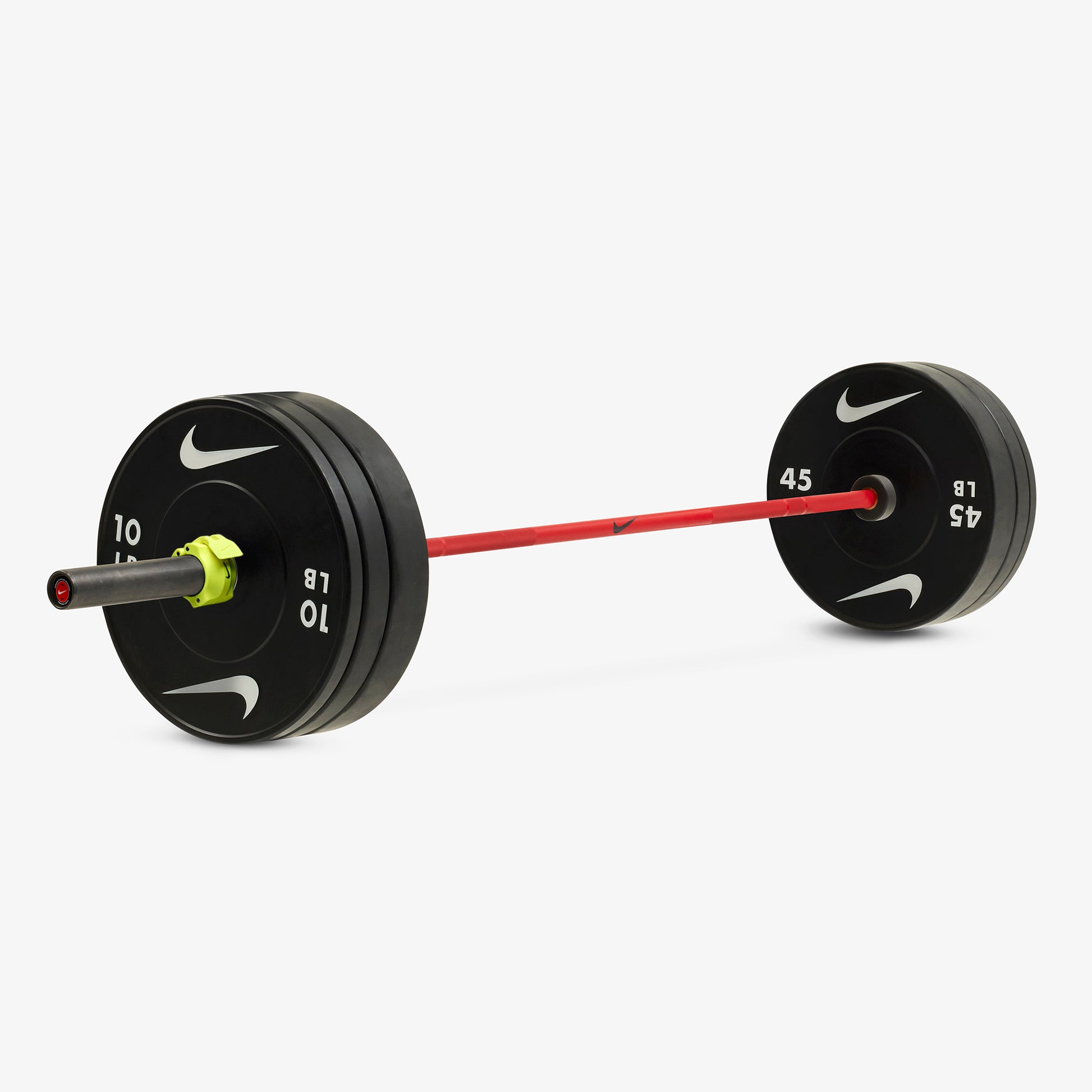 20 kg Nike Strength Shield - Red Swoosh / Nike Black Bumper Plates / Volt/Black