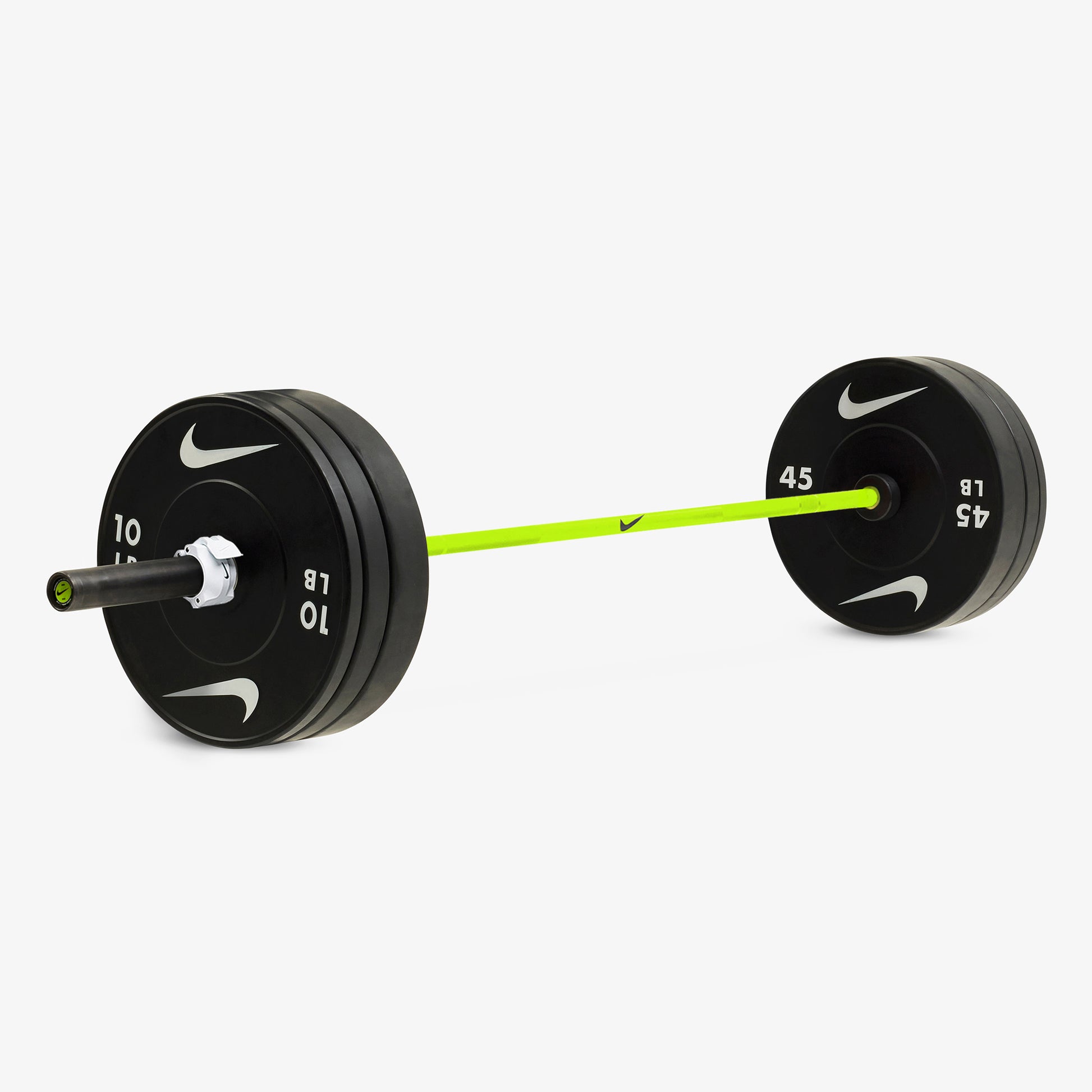 20 kg Nike Strength Shield - Volt Swoosh / Nike Black Bumper Plates / White/Black