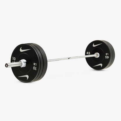20 kg Nike Chrome Swoosh / Nike Black Bumper Plates / White/Black