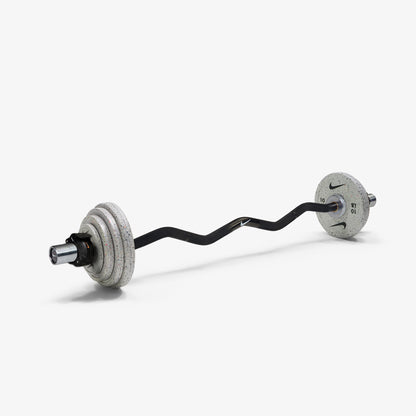 Nike Curl Bar - Black / Nike Grind Change Plates (1.25 - 10 lb pairs) / Black/Orange