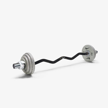 Nike Curl Bar - Black / Nike Grind Change Plates (1.25 - 10 lb pairs) / White/Orange