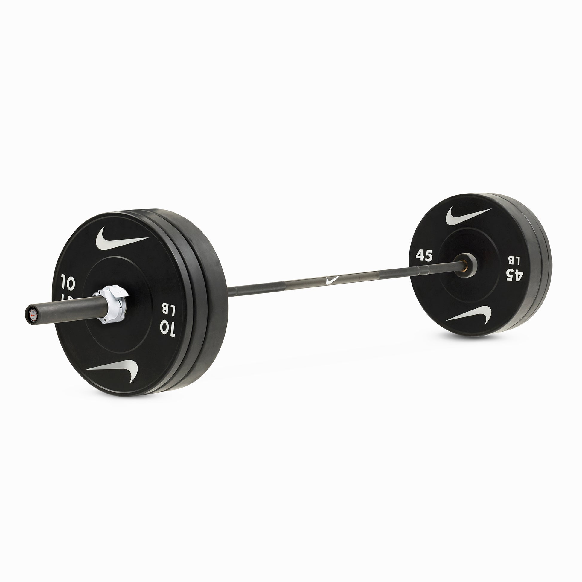 20 kg Nike Black Chrome Swoosh / Nike Black Bumper Plates / White/Black