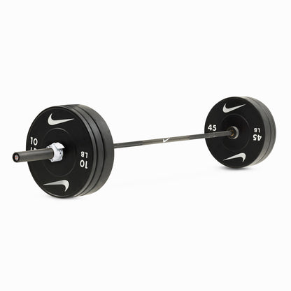 20 kg Nike Black Chrome Swoosh / Nike Black Bumper Plates / White/Black