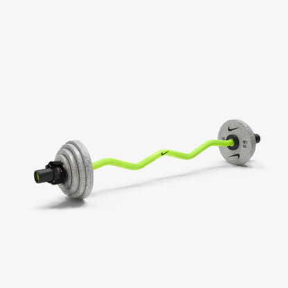 Nike Strength Shield Curl Bar - Volt Swoosh / Nike Grind Change Plates (1.25 - 10 lb pairs) / Black/Orange