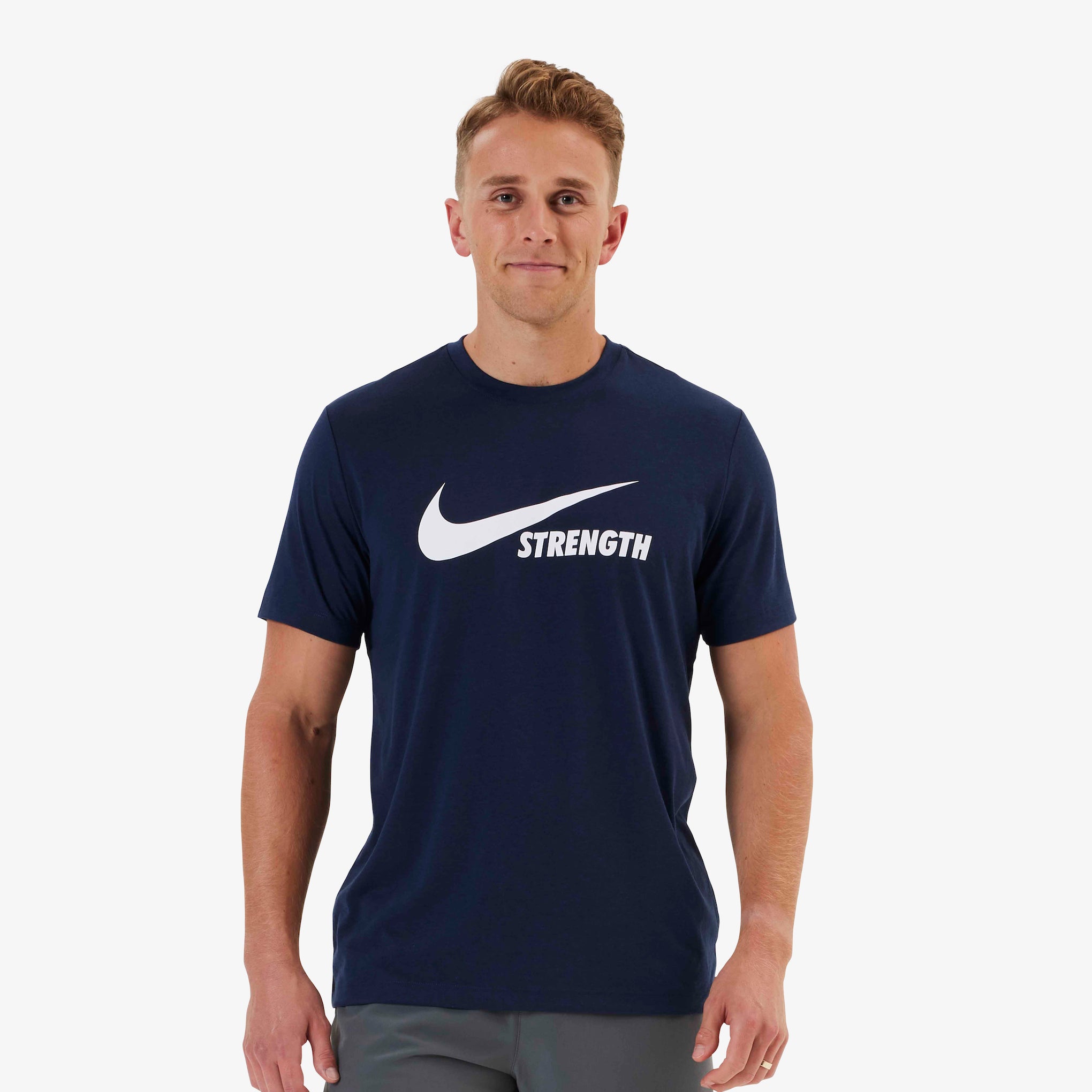 White and navy nike hot sale shirt