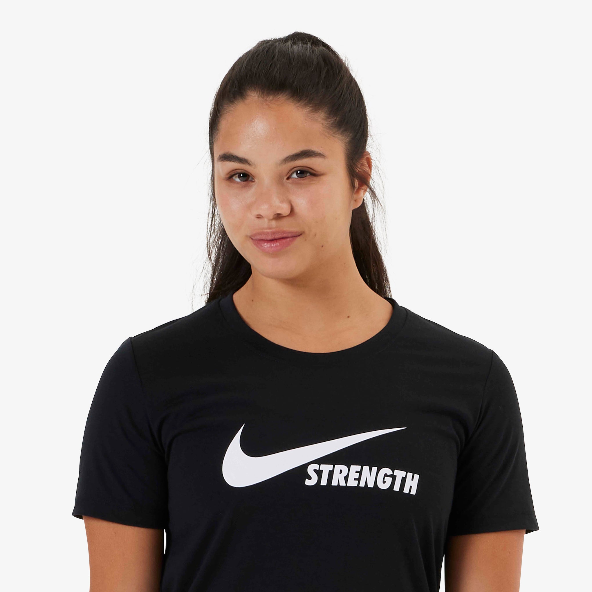 Nike Women s Dri Fit Strength T Shirt XS Navy White