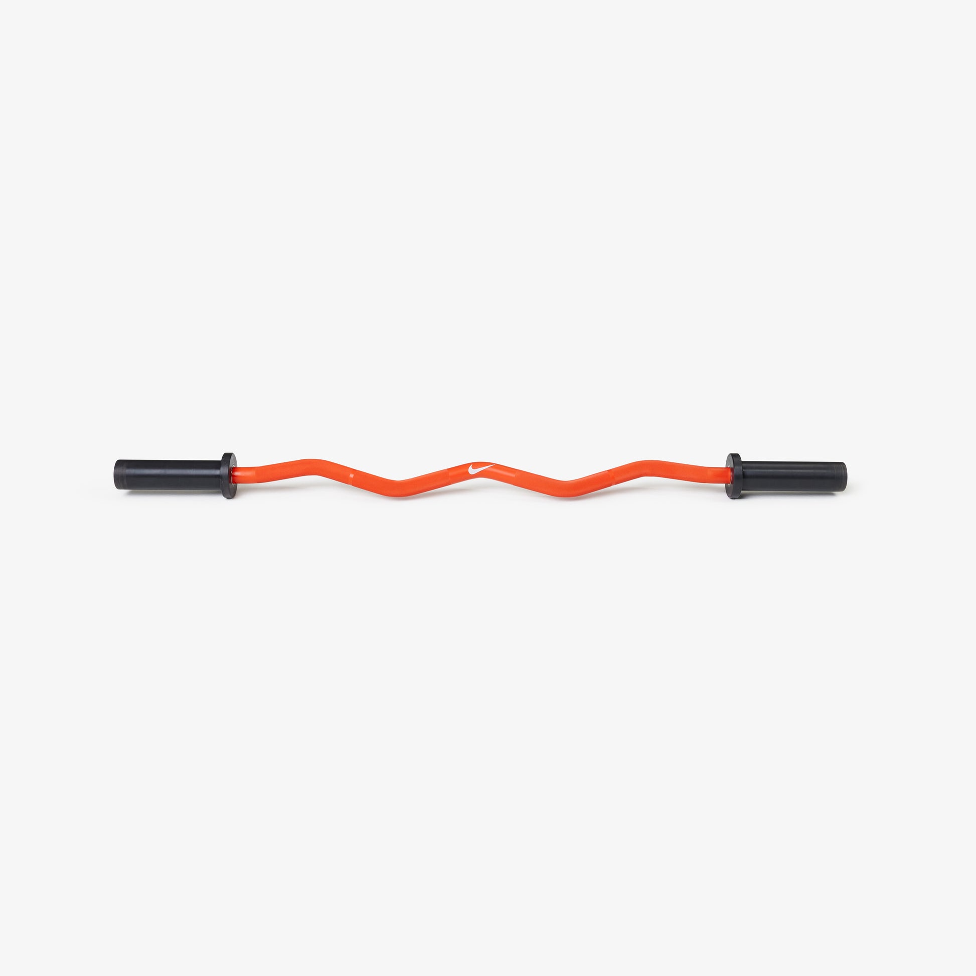 Nike Strength Shield Curl Bar - Orange SWOOSH / Nike Strength Pro Urethane Plates (2.5 - 10 lb pairs) / White/Orange