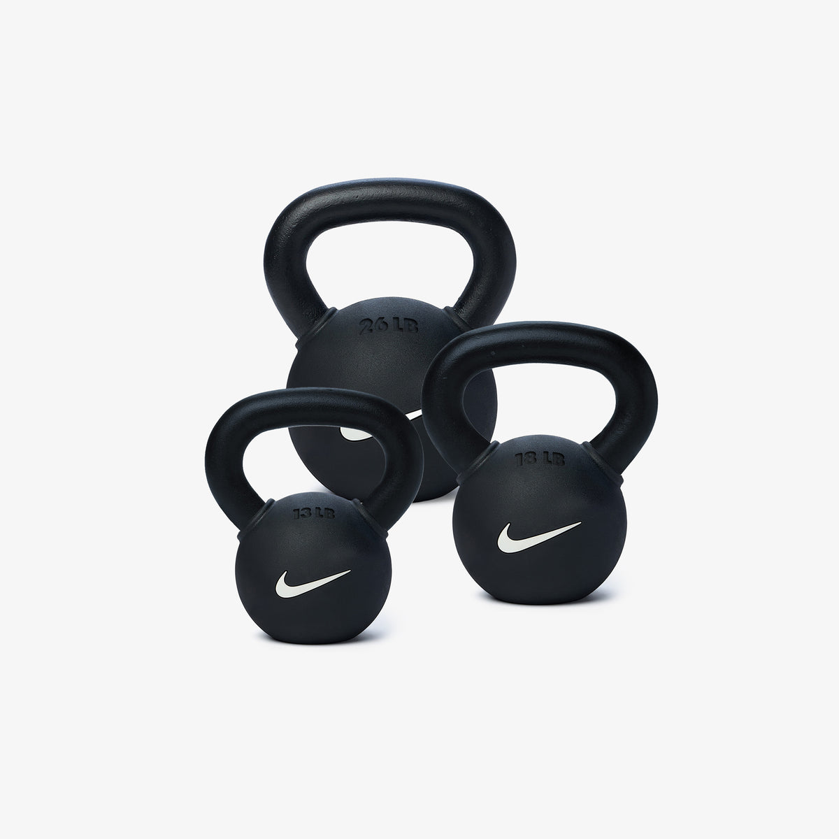 Rubber Coated - Black/White / 13/18/26 lb set