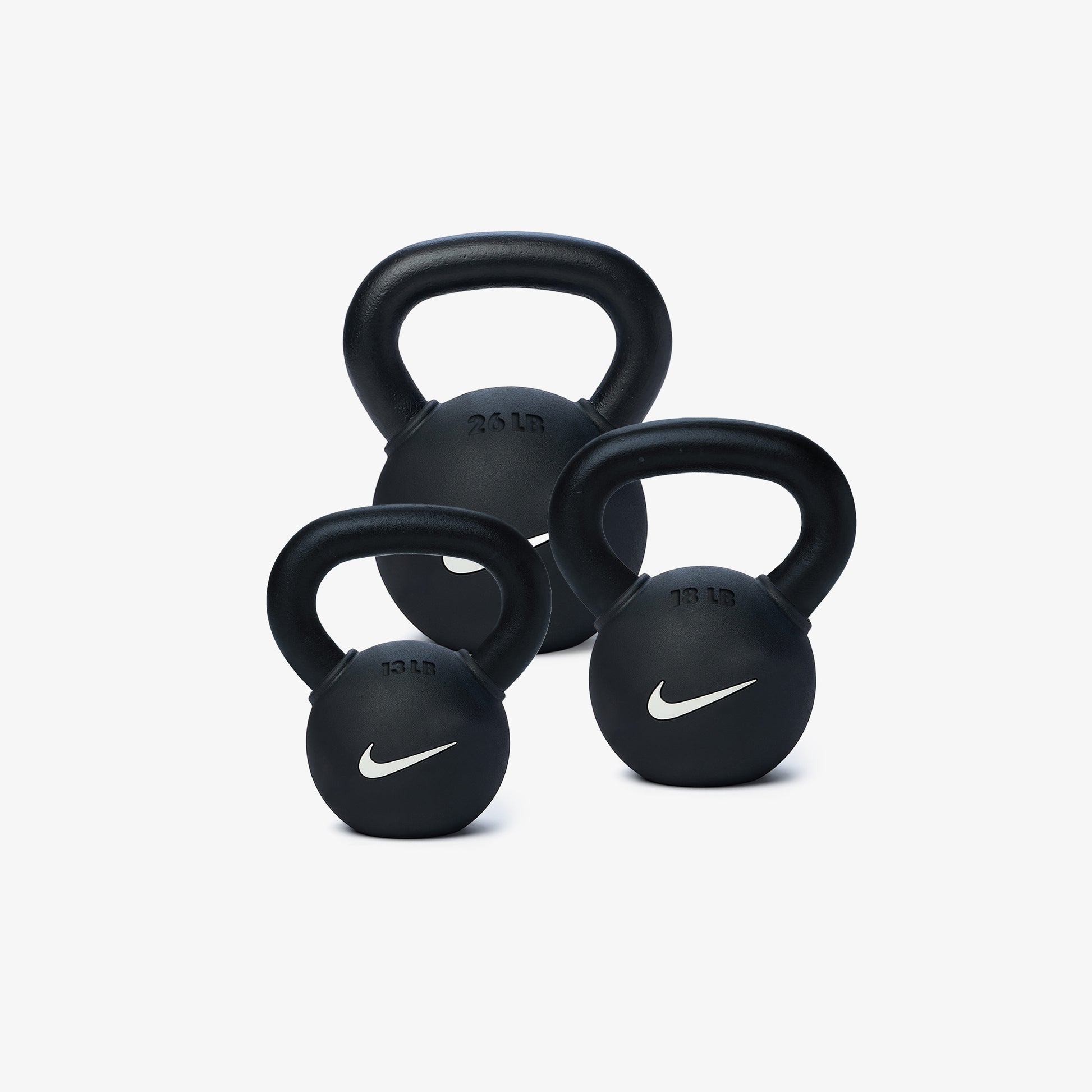 Rubber Coated - Black/White / 13/18/26 lb set