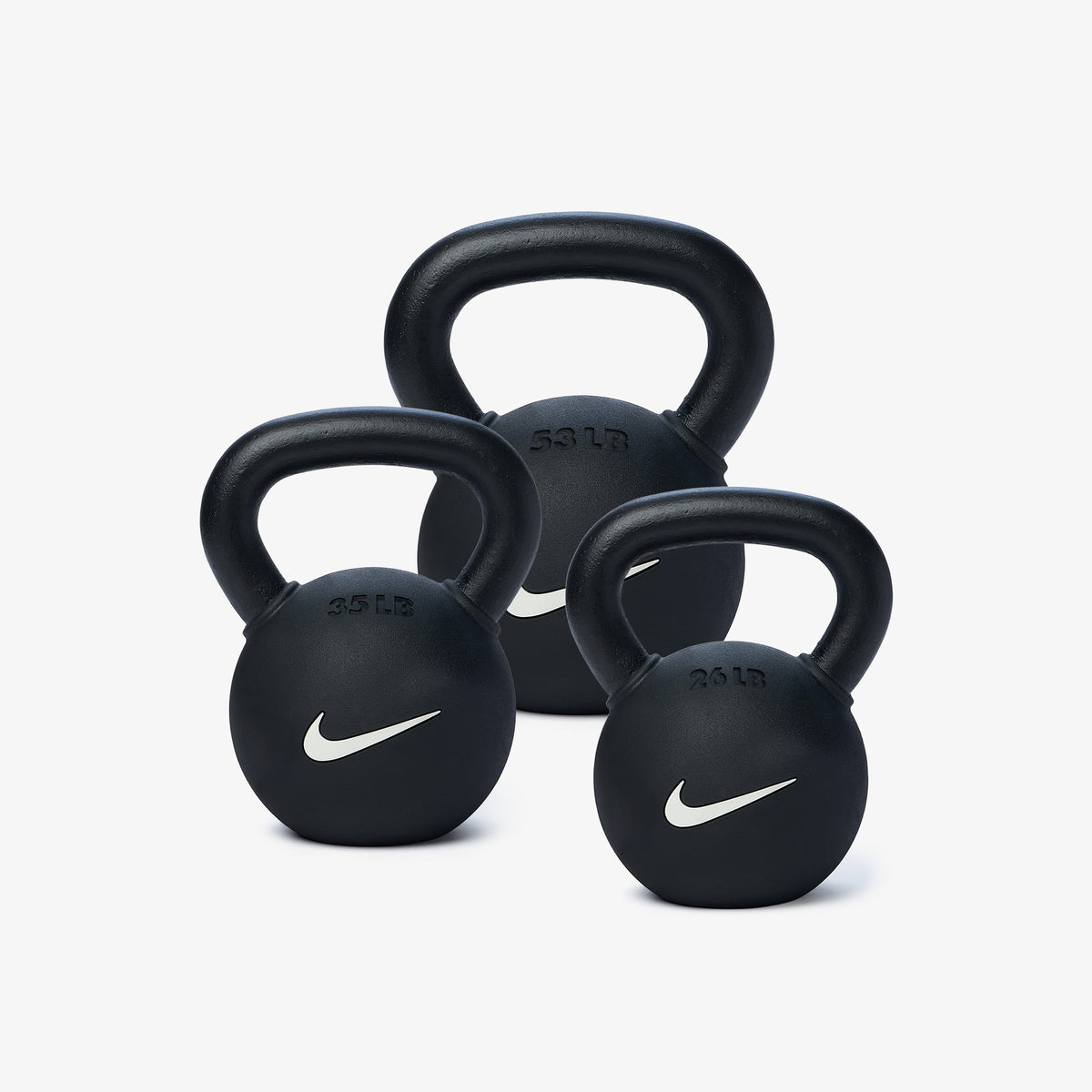 Rubber Coated - Black/White / 26/35/53 lb set