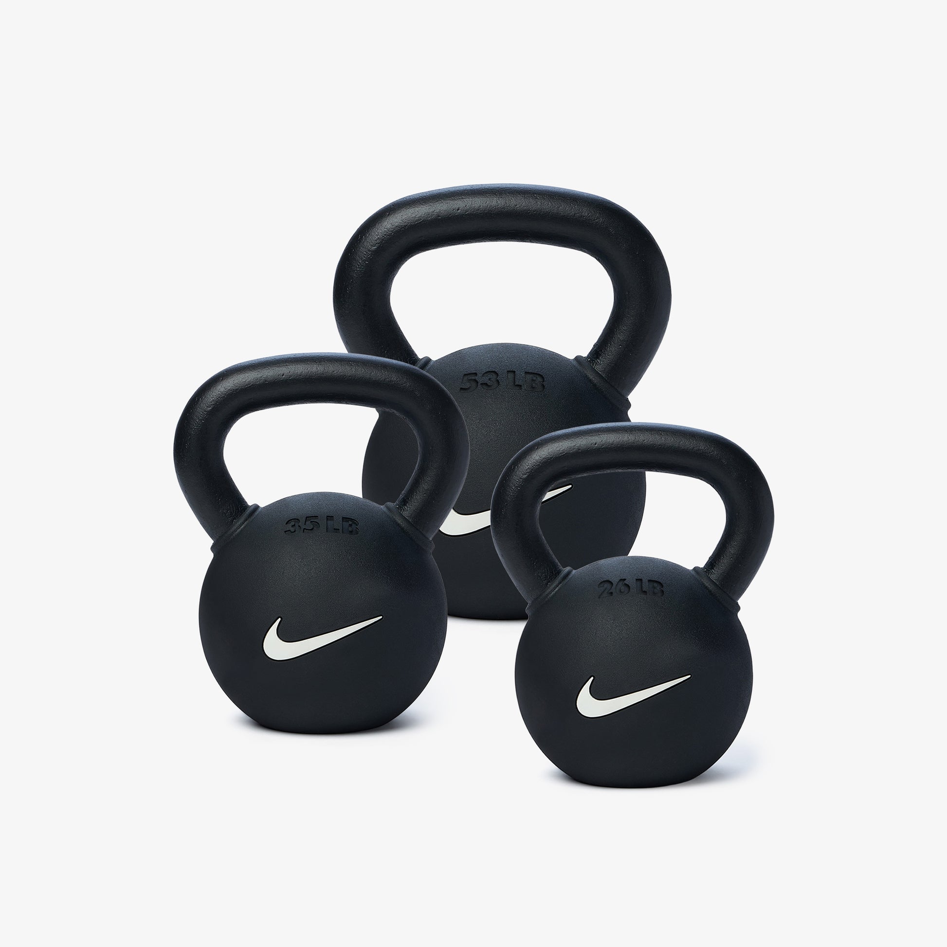 Rubber Coated - Black/White / 26/35/53 lb set