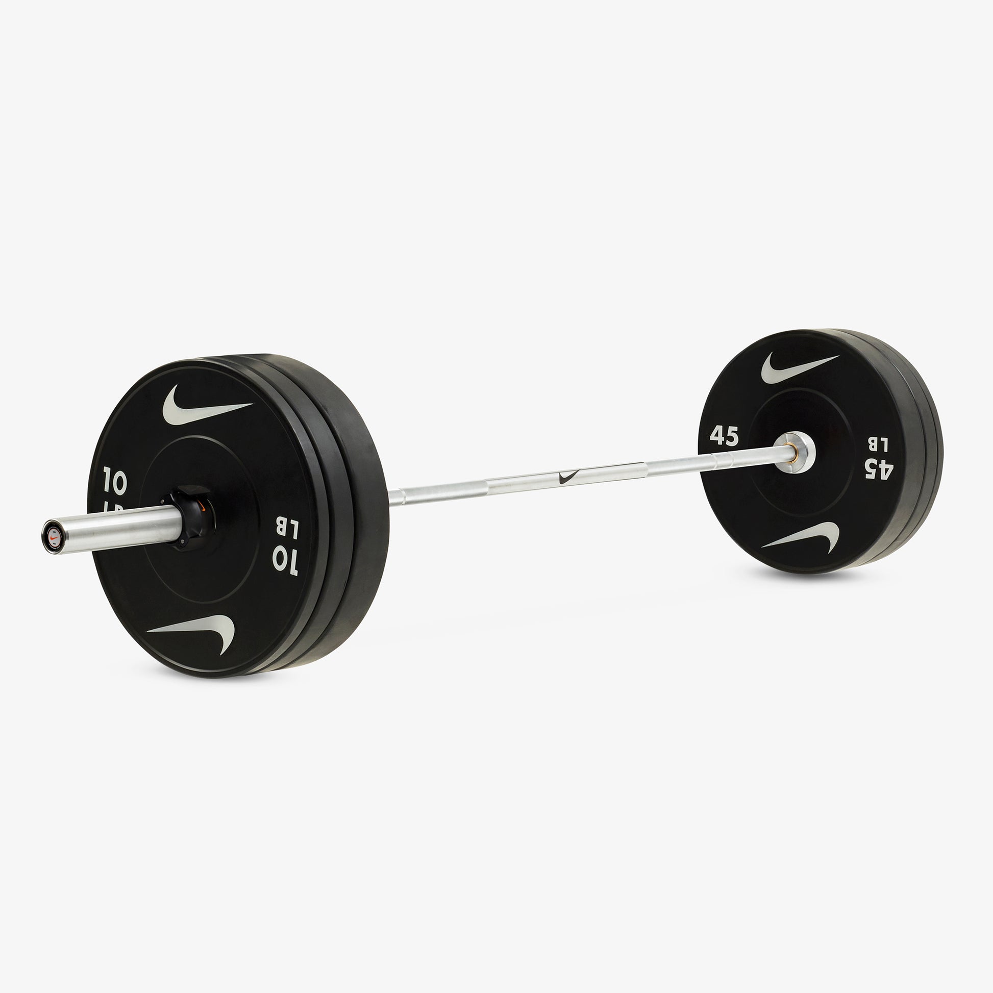 Nike Chrome Swoosh / Chrome SWOOSH / Nike Black Bumper Plates