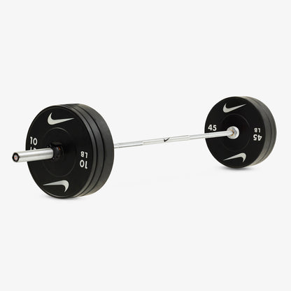20 kg Nike Chrome Swoosh / Nike Black Bumper Plates / Black/Orange