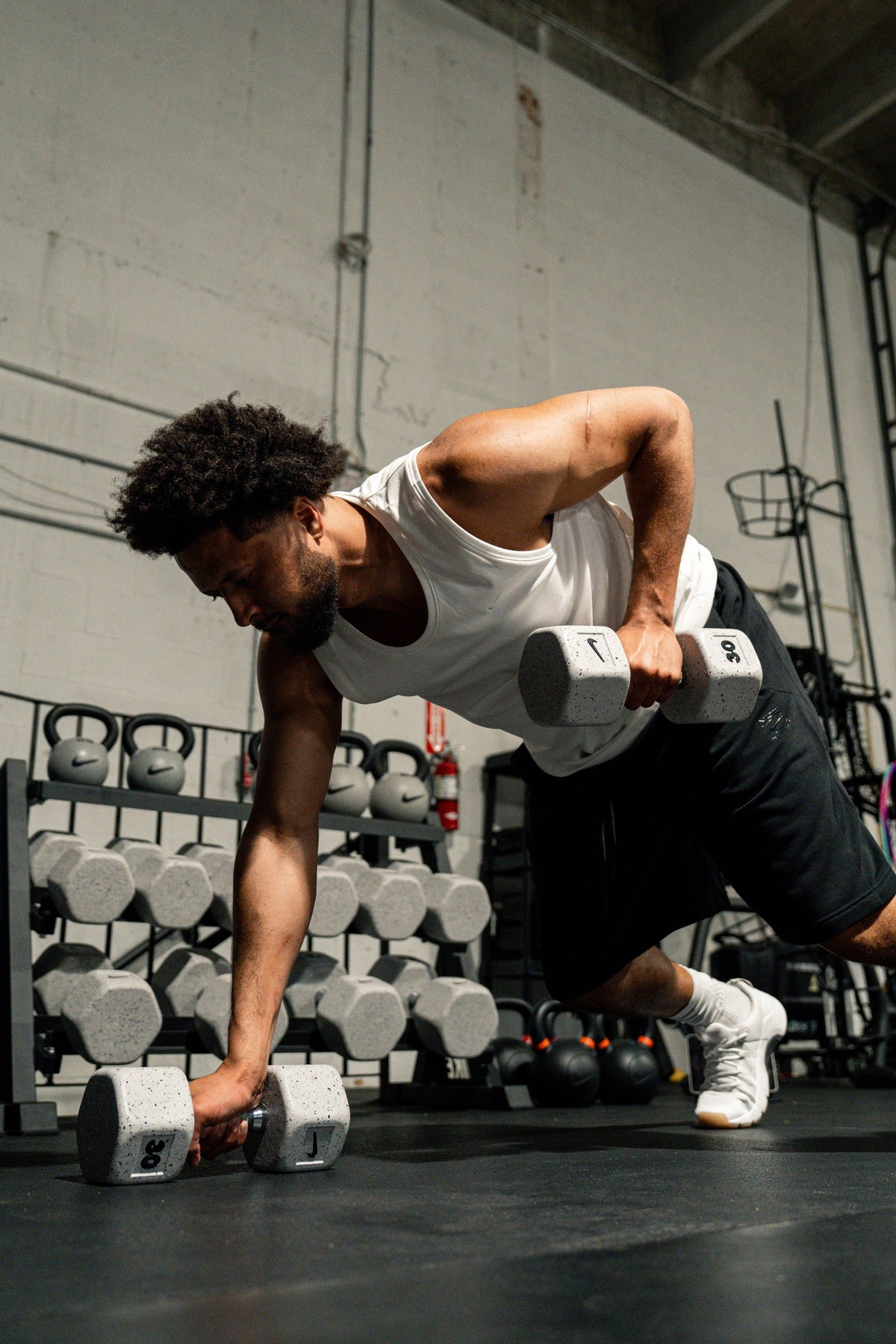 Cade Cunningham mid-lift during a strength session