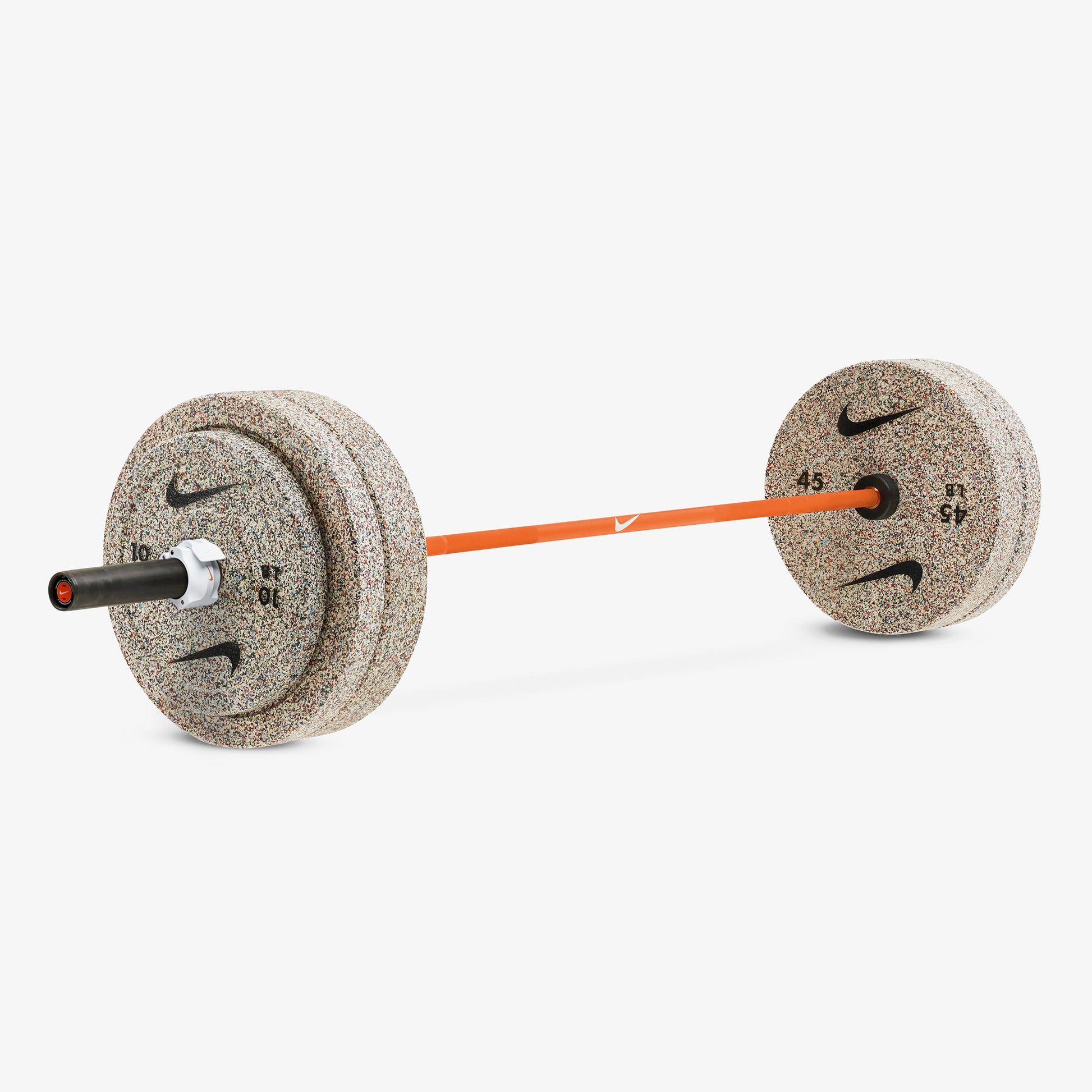 20 kg Nike Strength Shield - Orange SWOOSH / Nike Grind Bumper Plates / White/Orange