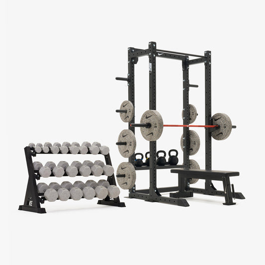 Nike Half Rack / Nike Grind Dumbbells + Plates / 20 kg Orange SWOOSH