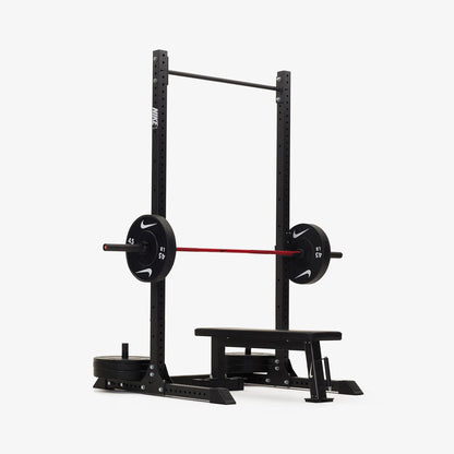 Nike Squat Rack / Black Bumper Plates / 20 kg Nike Strength Shield - Red SWOOSH
