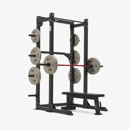 Nike Half Rack / Nike Grind Bumper Plates / 20 kg Nike Strength Shield - Red SWOOSH