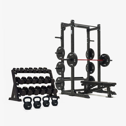 Nike Half Rack / Black/White Dumbbells + Plates / 20 kg Red SWOOSH