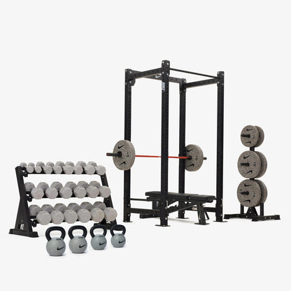 Nike Squat Cage / Nike Grind Dumbbells + Plates / 15 kg Orange SWOOSH