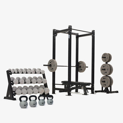 Nike Squat Cage / Nike Grind Dumbbells + Plates / 20 kg Black ("Just Do It")